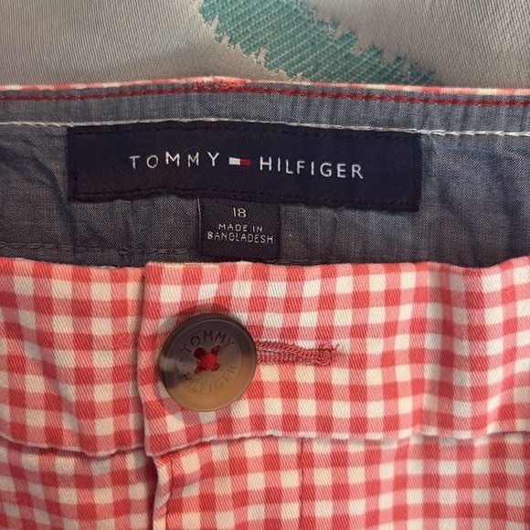 TOMMY  HILFIGER. ORANGE  Gingham Pants - Picture 5 of 6